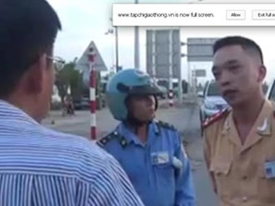 CSGT tỉnh "kiểm tra" thanh tra giao thông Bộ