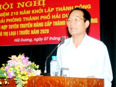 Làm việc với TP Hải Dương về đơn từ chức của bí thư thành ủy