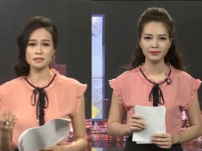 BTV Minh Khuê mắc lỗi trang điểm, MC Thụy Vân bị "đụng" váy