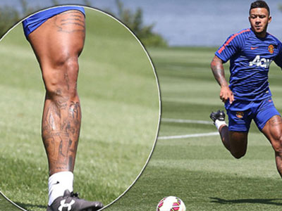 Đùi Depay nhiều "dây thừng" chẳng kém Ronaldo