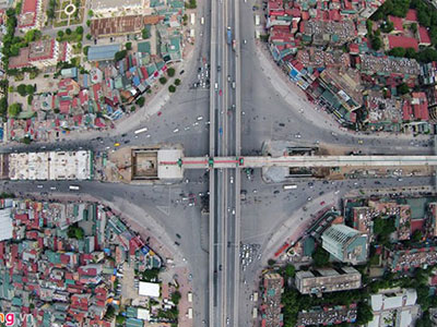 Giao lộ 4 tầng đầu tiên ở Việt Nam đang hình thành