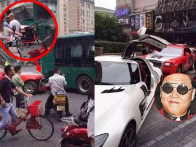 Hiện trường vụ Psy lái xế siêu sang đâm xe bus ở Trung Quốc