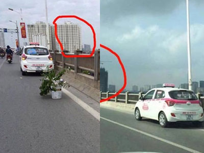 Taxi đỗ trên cầu Vĩnh Tuy: Trần tình của người liên quan