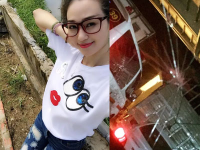Xe chở Khánh My bị ném đá