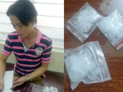 Kẻ chuyên cấp ma túy đá cho giới trẻ "diễn trò" khi bị bắt