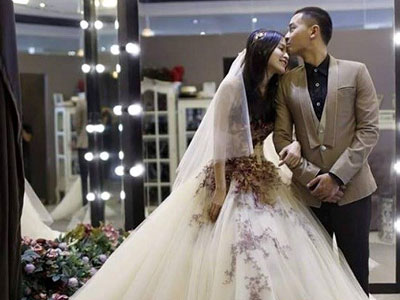 Rò rỉ hậu trường chụp ảnh cưới của "ma nữ" Tú Vi và Văn Anh