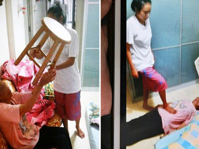 Con gái bắt mẹ già ăn phân, uống nước tiểu gây rúng động Singapore