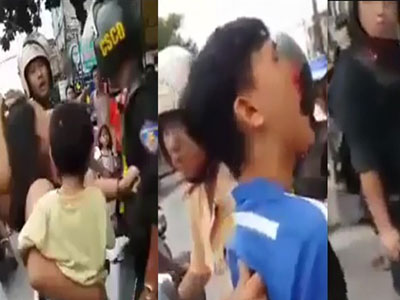 Dân quay clip “tố” CSCĐ đánh người vi phạm chảy máu mũi?