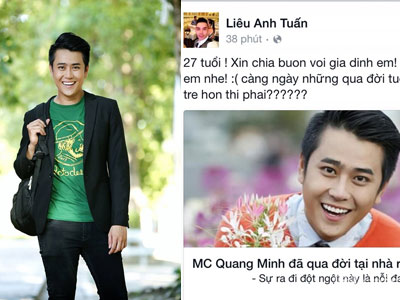 Sao Việt ngậm ngùi khóc thương MC Quang Minh