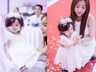 "Thiên thần" Cadie cực đáng yêu trong sinh nhật đầu tiên
