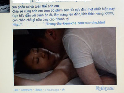 Tràn lan rác sex trên Facebook