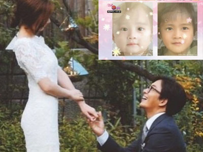 Xôn xao trước ảnh ghép con Bae Yong Joon