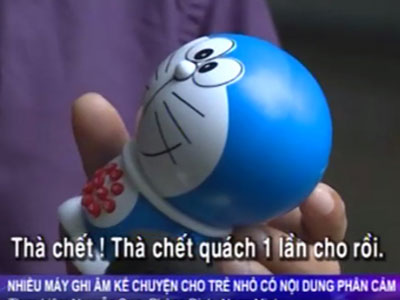Clip: Sốc khi đồ chơi Doremon kể chuyện chết chóc và tự tử