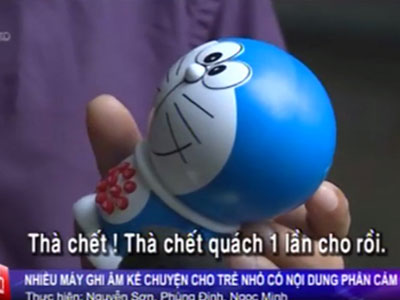 Sốc khi đồ chơi Doremon kể chuyện chết chóc và tự tử