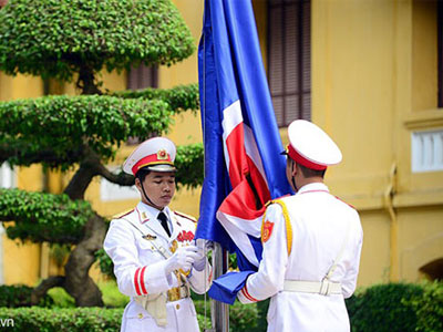 Lễ thượng cờ ASEAN trọng thể tại Hà Nội