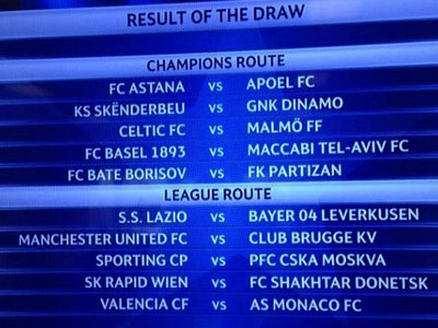 Play-off Champions League: Man United gặp Club Brugge, Valencia đụng độ Monaco