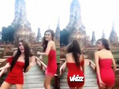 Thái Lan: Nhảy sexy tại chùa cổ, hai kiều nữ bị khởi tố