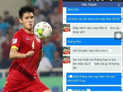 Tuyển thủ quốc gia Đinh Tiến Thành khẩu chiến với fan cuồng HAGL