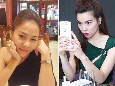 Những chiếc nhẫn kim cương bạc tỷ của sao Việt