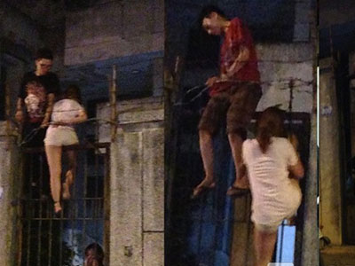 Thiếu nữ bị mắc kẹt khi trèo tường rào vào “nhà ma” lúc nửa đêm