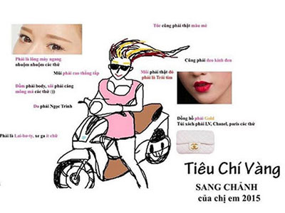 "Toát mồ hôi" với "Tiêu chí vàng sang chảnh của chị em 2015"