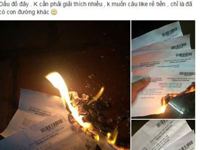 Thí sinh "thẳng tay" đốt 4 giấy chứng nhận kết quả thi ĐH vì mệt mỏi