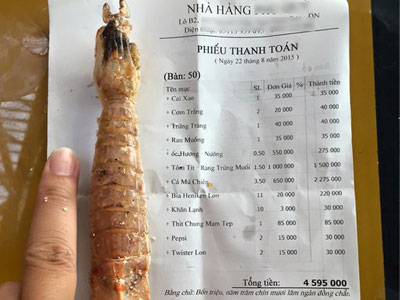 Nhà hàng ở Đà Nẵng bị tố "chặt chém" 7 khách ăn trưa với hóa đơn hơn 4,5 triệu đồng