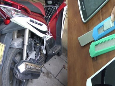 Bắt băng nhóm dùng kim tiêm và dao rọc giấy cướp xe