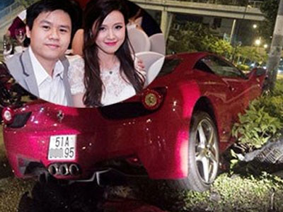 Chồng sắp cưới của Midu phân trần vụ Ferrari húc bay trụ đèn