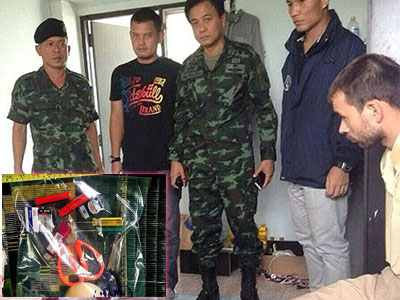 Các vật liệu chế bom trong nhà nghi phạm vụ khủng bố Bangkok