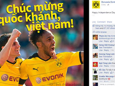 Bayern Munich, Dortmund, Schalke 04, Chelsea, Liverpool chúc mừng Quốc khánh Việt Nam