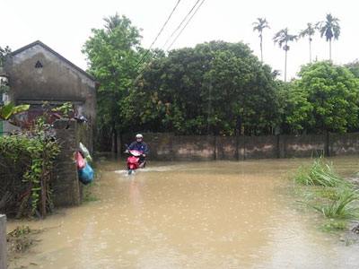 Quảng Ninh: Đường ngập, cặp vợ chồng bị hút xuống cống
