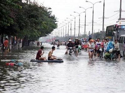Những bức ảnh hài hước về trận mưa sáng 8/9