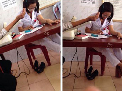 Chơi facebook khi tiếp bệnh nhân, nữ điều dưỡng bị điều chuyển công tác