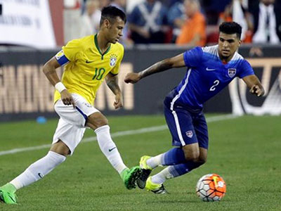 Neymar lập cú đúp, Brazil thắng đậm Mỹ 4-1
