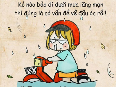 Tranh vui: Những nỗi khổ không để đâu cho hết khi trời mưa liên miên