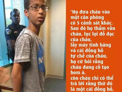 Cậu bé chế tạo đồng hồ bị nhầm là bom và cách nước Mỹ khích lệ một đứa trẻ