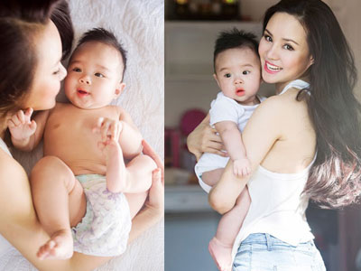 Vy Oanh khoe con trai đầu lòng