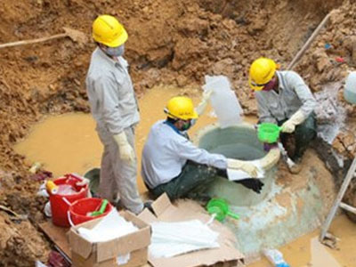 Vỡ đường ống nước sạch sông Đà vào rạng sáng