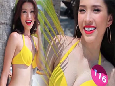 Thí sinh Hoa hậu Hoàn vũ mặc áo tắm hát hit của Tiên Tiên
