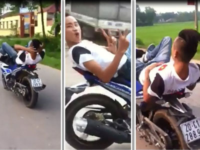 Xác định được danh tính kẻ lái xe bằng chân, nghênh ngang trên phố