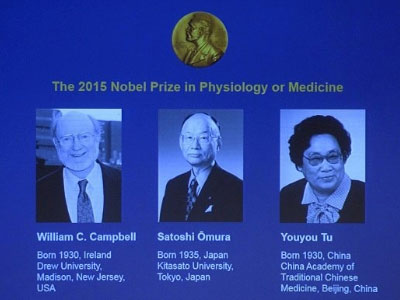 Nobel Y học tôn vinh nhà tiên phong kháng bệnh ký sinh trùng