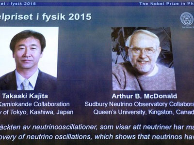Nhà khoa học Nhật và Canada đoạt giải Nobel Vật lý