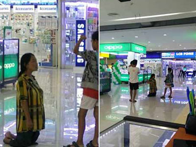 Phẫn nộ cảnh mẹ tàn tật quỳ xin lỗi con gái