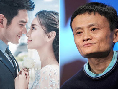 Tỷ phú Jack Ma chứng hôn cho Huỳnh Hiểu Minh