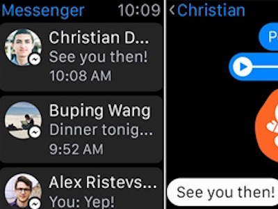 Đã có thể chat Facebook Messenger trên Apple Watch