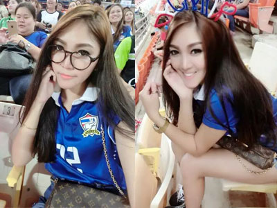 Nữ CĐV Thái Lan xinh đẹp "thiêu đốt" sân Mỹ Đình