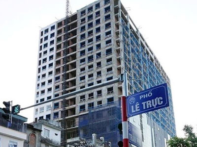 Phạt chủ đầu tư tòa nhà 8B Lê Trực 100 triệu đồng