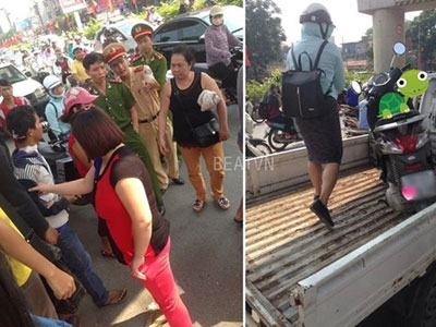 Hà Nội: Va quệt nhẹ, cô gái trẻ dùng chìa khóa rạch cổ thanh niên