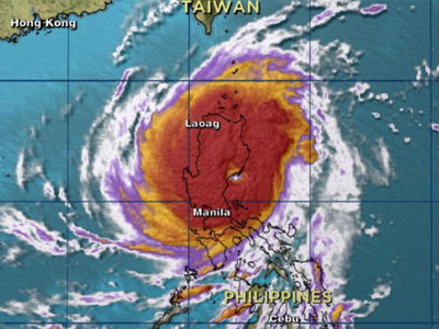 Siêu bão Koppu vào Philippines, dự báo lũ lụt và lở đất